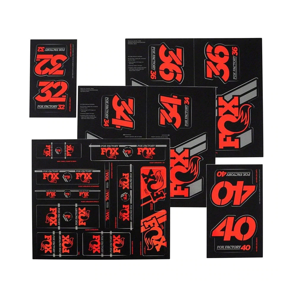 Fox Racing Shox Fox Shox Heritage Fork And Shock Decal Kit Parts