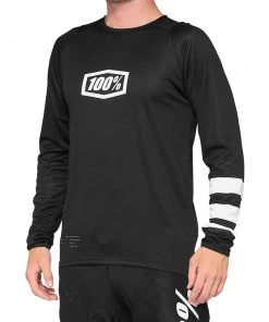 Shop 2nd D1 - 100 Percent R-Core DH Youth Long Sleeve Jersey - Youth L - Black - White - 2021