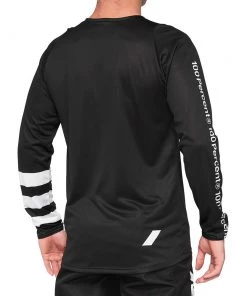 Shop 2nd D1 - 100 Percent R-Core DH Youth Long Sleeve Jersey - Youth L - Black - White - 2021